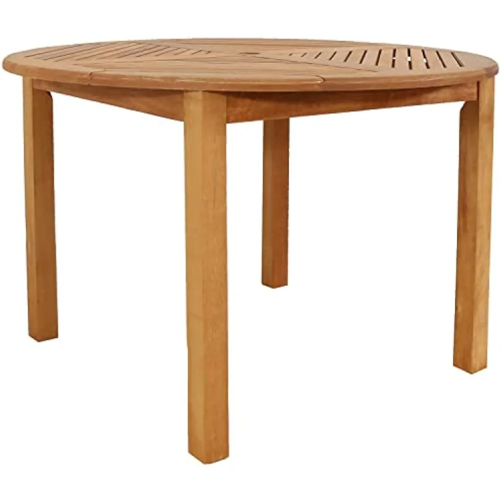 Round Outdoor Dining Table in Meranti Wood with Umbrella Hole - 42 Inch Patio Table - Teak Oil Finish
Round Outdoor Dining Table in Meranti Wood with Umbrella Hole - 42 Inch Patio Table - Teak Oil Finish