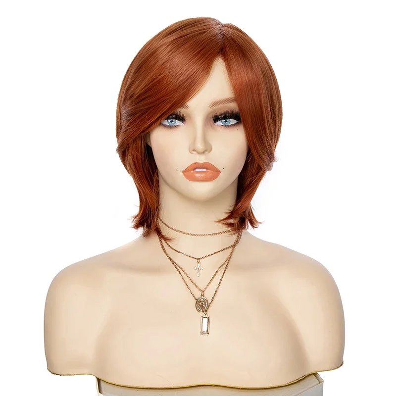 Female synthetic short wave straight wig mixed side red gray natural wig heat-resistant fiber cosplay
Female synthetic short wave straight wig mixed side red gray natural wig heat-resistant fiber cosplay