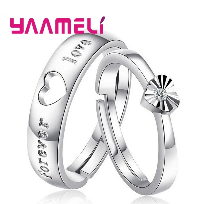 One Set Couple Bague Lover Best Gifts Silver Circle Hollow Heart Ring for Women Men Wedding Accessories Crystal Rings Jewelry
One Set Couple Bague Lover Best Gifts Silver Circle Hollow Heart Ring for Women Men Wedding Accessories Crystal Rings Jewelry