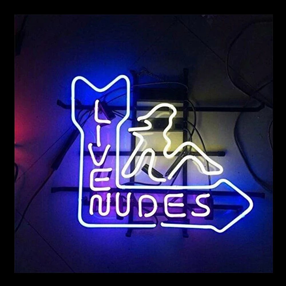 LIVE NUDES Sexy Dancer Arrow Direct Neon Light Sign Custom Handmade Real Glass Beer Bar Show Room Decor Display Lamp 17“X14"
LIVE NUDES Sexy Dancer Arrow Direct Neon Light Sign Custom Handmade Real Glass Beer Bar Show Room Decor Display Lamp 17“X14"