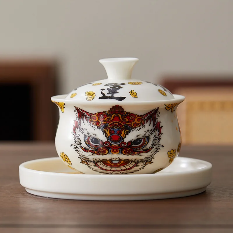 200ml Sheep Fat Jade porcelain Gaiwan Set For Tea Chinese Lion Tureen Teaware Big Tea Bowl Chawan Tea Cups Lily Deng’s Store
200ml Sheep Fat Jade porcelain Gaiwan Set For Tea Chinese Lion Tureen Teaware Big Tea Bowl Chawan Tea Cups Lily Deng’s Store