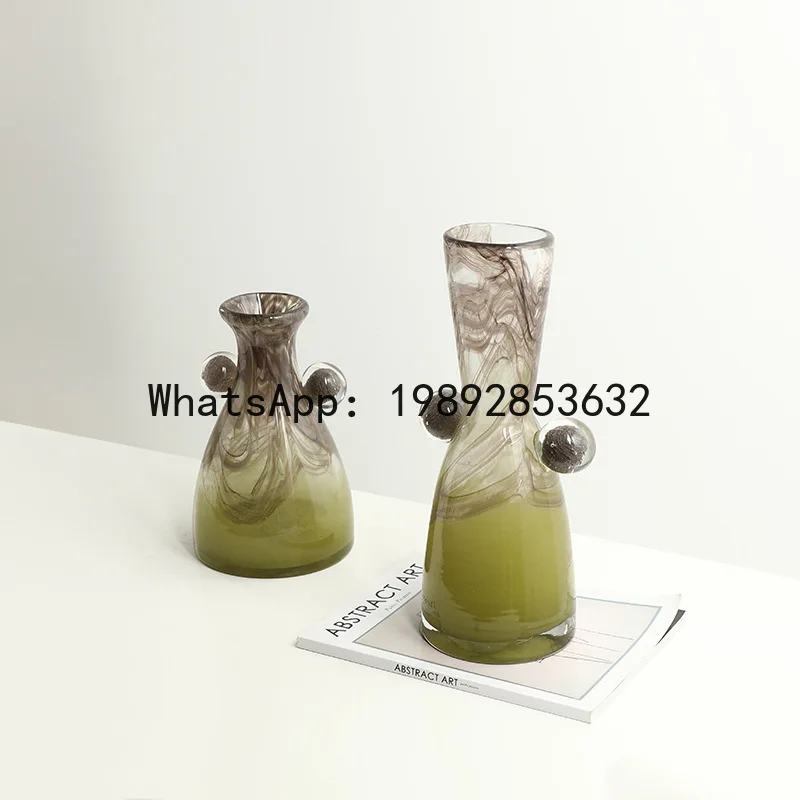 Z6 flow pattern glass vase villa living room coffee table dining table advanced flower device ornament
Z6 flow pattern glass vase villa living room coffee table dining table advanced flower device ornament