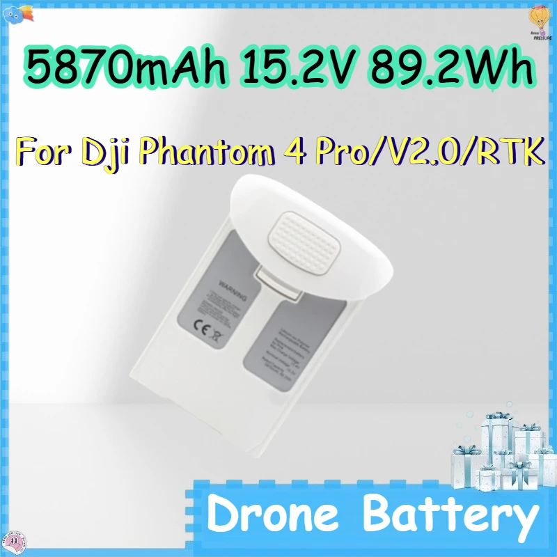 5870mAh 15.2V 89.2Wh Lipo 4S Battery for Dji Phantom 4 Pro/V2.0/RTK Replace The Intelligent Battery of The Drone
5870mAh 15.2V 89.2Wh Lipo 4S Battery for Dji Phantom 4 Pro/V2.0/RTK Replace The Intelligent Battery of The Drone