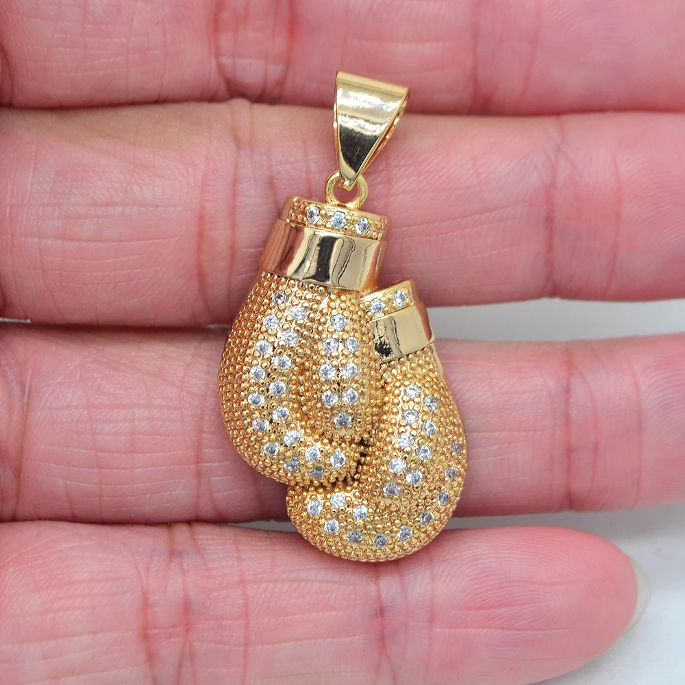 High Quality Gold Color Clear Cubic Zirconia Bling Hip Hop Boxing Gloves Pendant Jewelry
High Quality Gold Color Clear Cubic Zirconia Bling Hip Hop Boxing Gloves Pendant Jewelry