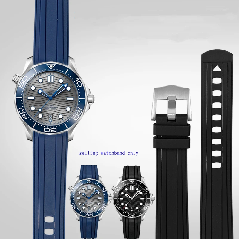 Ремешок силиконовый для часов Omega New Seamaster 300 series, резиновый браслет для дайвинга, цвет черный/синий, 20 мм
Ремешок силиконовый для часов Omega New Seamaster 300 series, резиновый браслет для дайвинга, цвет черный/синий, 20 мм