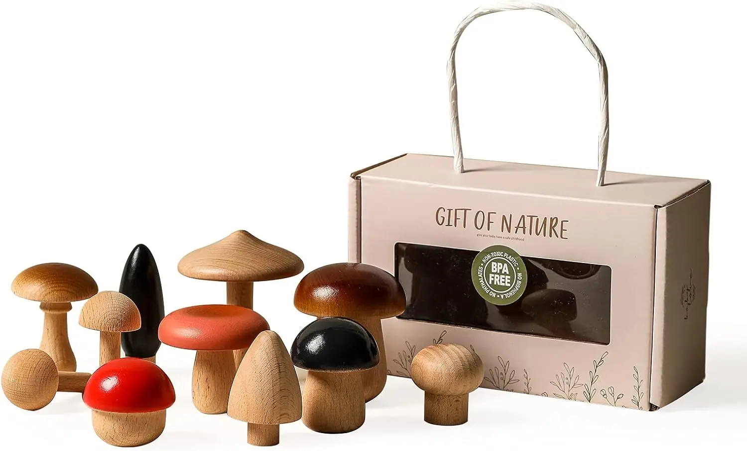 Wooden Mushroom Toys, Montessori Wooden Blocks Stacking Toys for Toddlers 11 Pcs, Miniature Mushroom Various Sizes Woodland Crea
Wooden Mushroom Toys, Montessori Wooden Blocks Stacking Toys for Toddlers 11 Pcs, Miniature Mushroom Various Sizes Woodland Crea