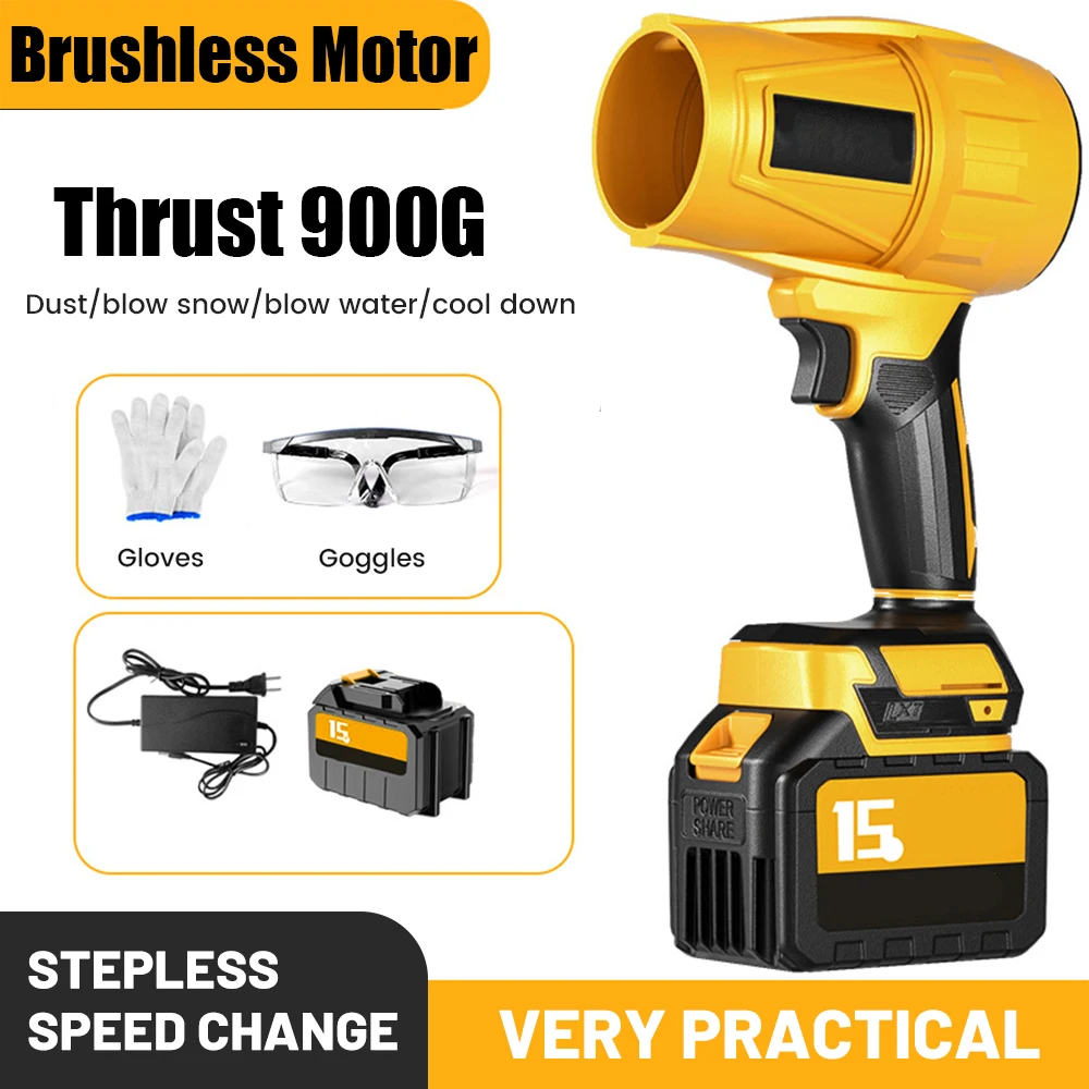 Brushless Super Power Turbo Fan 50000r/min Multi-Function Handheld Dust Blower Tool Rechargeable For Dewalt 18V Battery
Brushless Super Power Turbo Fan 50000r/min Multi-Function Handheld Dust Blower Tool Rechargeable For Dewalt 18V Battery