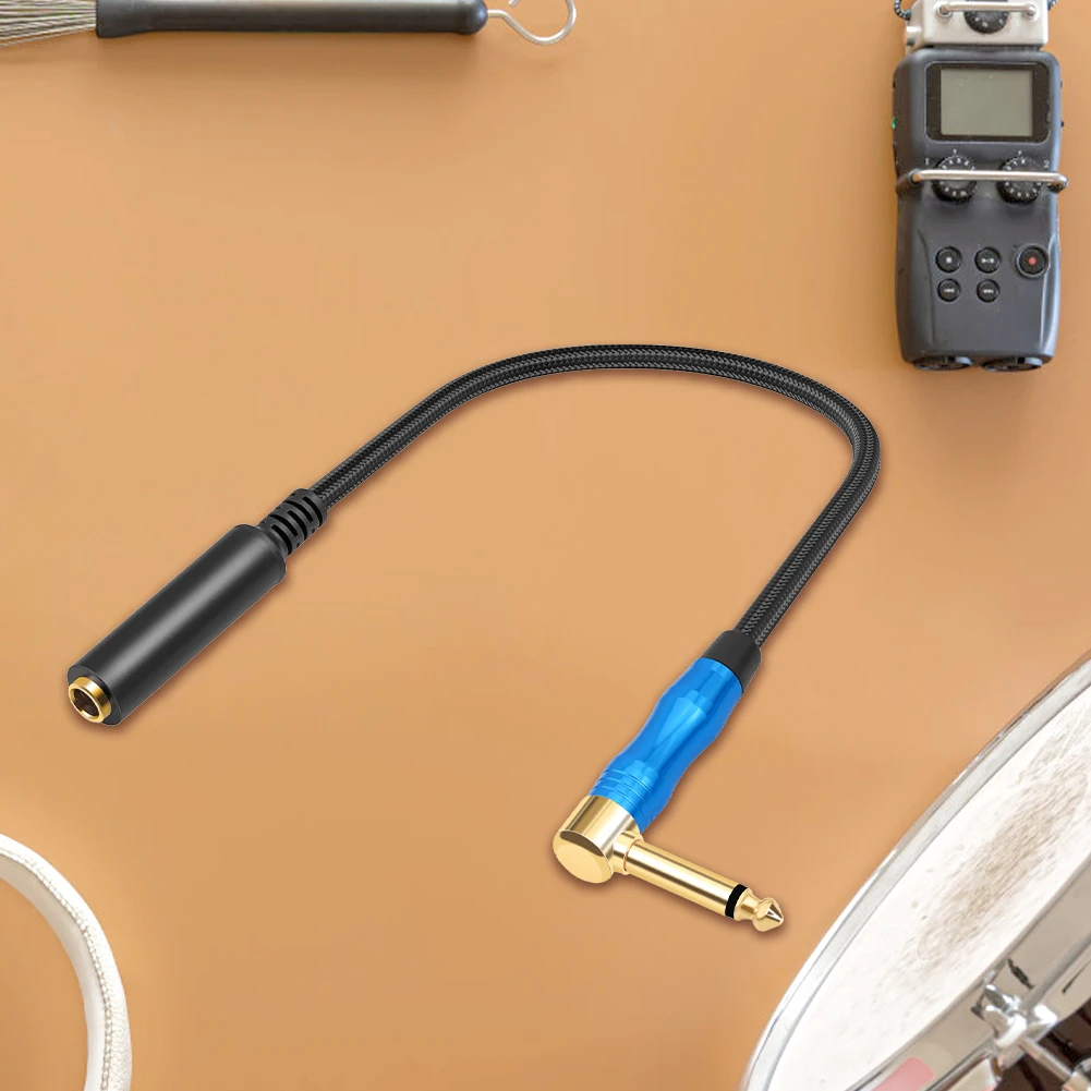 1/4 Inch Right Angle 6.35mm Stereo Male To Female Audio Cable Aluminum Alloy Male To Female Audio Extension Cord for Amplifiers
1/4 Inch Right Angle 6.35mm Stereo Male To Female Audio Cable Aluminum Alloy Male To Female Audio Extension Cord for Amplifiers