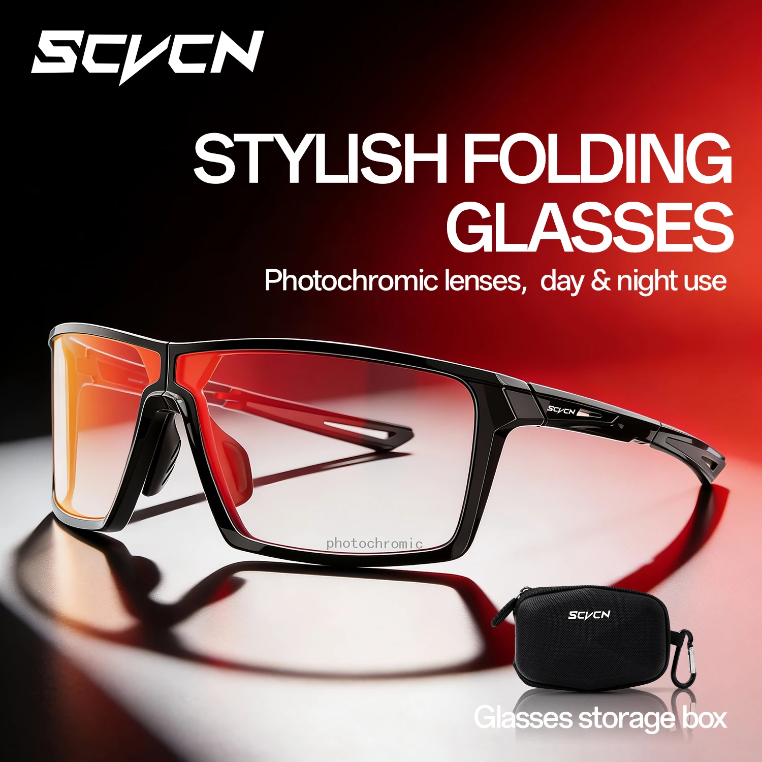 SCVCN Foldable Photochromic Glasses 25.7g Ultra Light Weight TR90 Cycling Sunglasses UV400 Protection Anti-Scratch Outdoor
SCVCN Foldable Photochromic Glasses 25.7g Ultra Light Weight TR90 Cycling Sunglasses UV400 Protection Anti-Scratch Outdoor