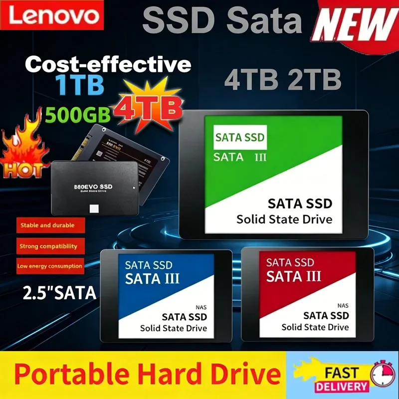 Lenovo 4TB Solid State Disk SSD High Speed 500G 1TB 2TB Internal HDD Hard Drive Sata3 2.5 Inch For Laptop Microcomputer Desktop
Lenovo 4TB Solid State Disk SSD High Speed 500G 1TB 2TB Internal HDD Hard Drive Sata3 2.5 Inch For Laptop Microcomputer Desktop