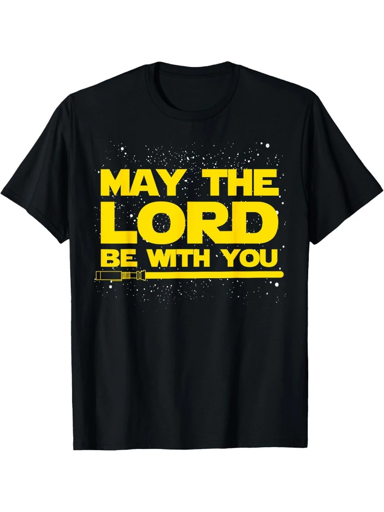 May The Lord Be With You pattern design T-Shirt 100% Cotton O-Neck Short Sleeve Summer Casual Mens T-shirt Streetwear
May The Lord Be With You pattern design T-Shirt 100% Cotton O-Neck Short Sleeve Summer Casual Mens T-shirt Streetwear