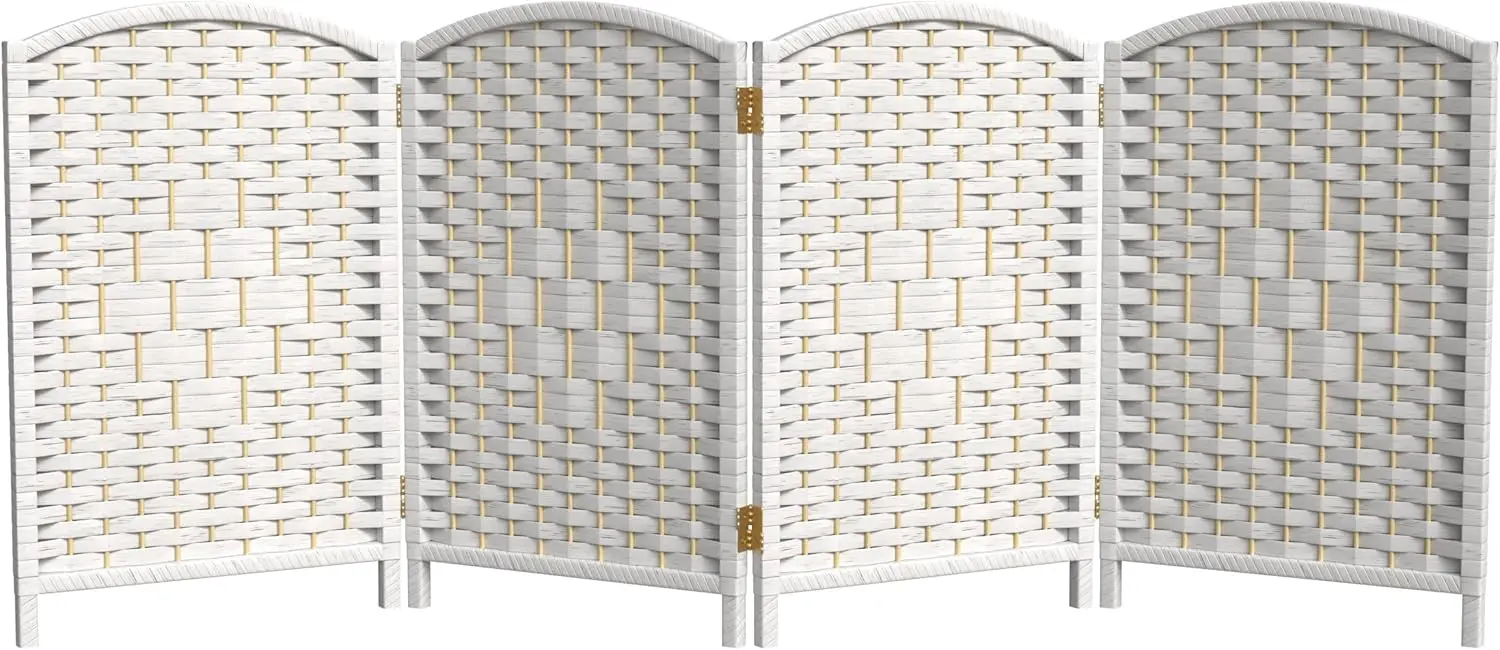 2 ft. Short Diamond Weave Fiber Folding Screen - White - 4 Panel
2 ft. Short Diamond Weave Fiber Folding Screen - White - 4 Panel