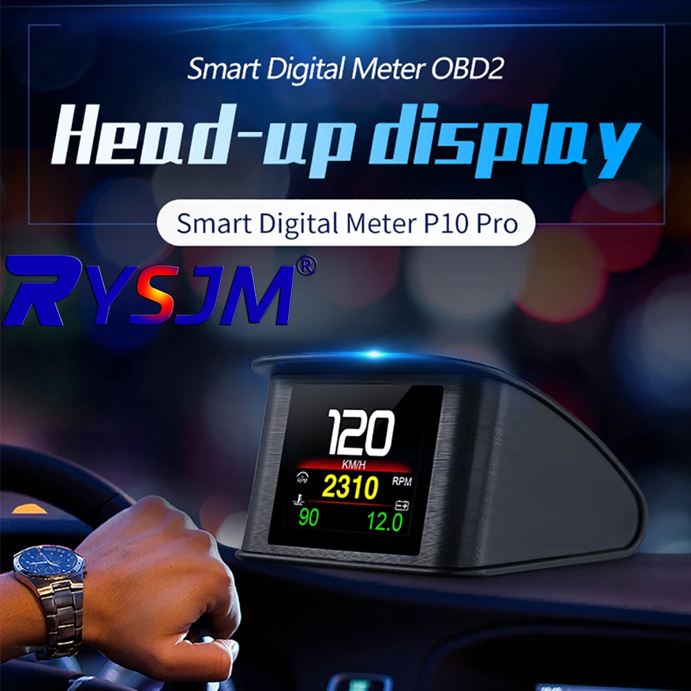 P10 Pro Head Up Display OBD Digital Speedometer On Board Computer RPM Turbo Oil Pressure Water Temp Multi-function HUD
P10 Pro Head Up Display OBD Digital Speedometer On Board Computer RPM Turbo Oil Pressure Water Temp Multi-function HUD