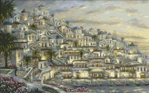Coastal town scenery 16CT 18CT 14CT Unprinted Top Quality Cross Stitch Kits Embroidery Art DIY Handmade Needlework Home Decor
Coastal town scenery 16CT 18CT 14CT Unprinted Top Quality Cross Stitch Kits Embroidery Art DIY Handmade Needlework Home Decor