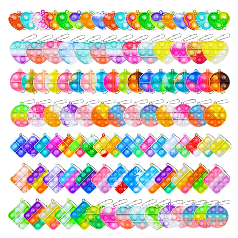 108 Pcs Mini Pop Keychain Sensory Fidget Toys Pack for Kids - Classroom Prizes Birthday Party Favors Wedding Guest Gifts Bulk
108 Pcs Mini Pop Keychain Sensory Fidget Toys Pack for Kids - Classroom Prizes Birthday Party Favors Wedding Guest Gifts Bulk