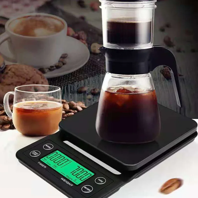 3kg/5kg x 0.1g High Precision LCD Display Scales Coffee Weighing Drip Coffee Scale with Timer 3000g 5000g Digital Kitchen Scale
3kg/5kg x 0.1g High Precision LCD Display Scales Coffee Weighing Drip Coffee Scale with Timer 3000g 5000g Digital Kitchen Scale