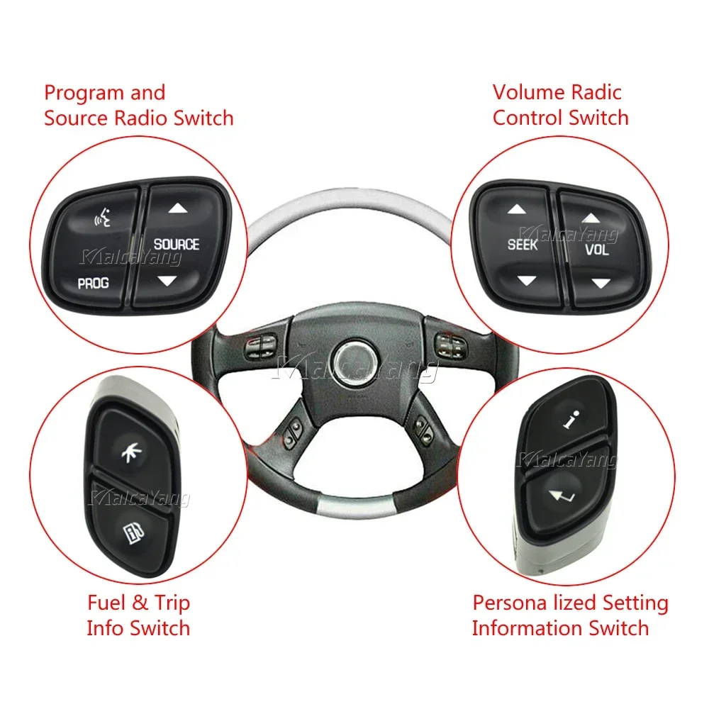 Radio Volume Control Steering Wheel Switch For GMC Sierra Envoy Chevrolet Tahoe Silverado 21997738 21997739 1999442 1999443
Radio Volume Control Steering Wheel Switch For GMC Sierra Envoy Chevrolet Tahoe Silverado 21997738 21997739 1999442 1999443