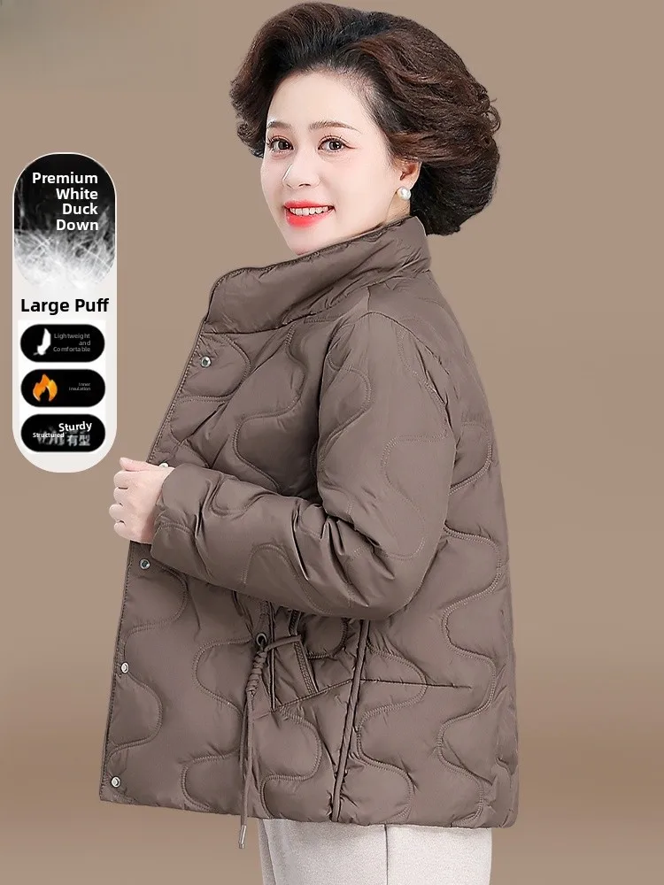 Lightweight Faionable White Du down Jaet for Mom Winter Coat Sli Cotton Padded Outerwear for Middle-Aged And l...
Lightweight Faionable White Du down Jaet for Mom Winter Coat Sli Cotton Padded Outerwear for Middle-Aged And l...