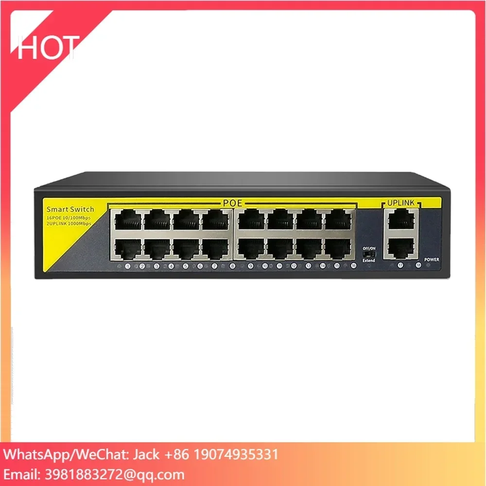 18 Port Gigabit Switch IEEE802.3af 48V 16 Channel POE Switch 16CH For Poe Camera NVR Kit Wireless AP IP CCTV Security System
18 Port Gigabit Switch IEEE802.3af 48V 16 Channel POE Switch 16CH For Poe Camera NVR Kit Wireless AP IP CCTV Security System
