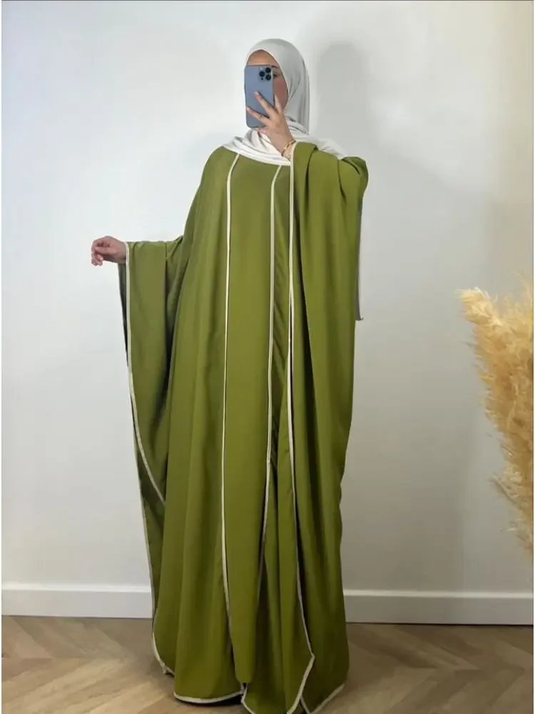 2 Pieces Abaya Set Dubai Turkey Muslim Open Kimono Inner Dress Eid Ramadan Kaftan Women Arab Robe Jalabiya Kebaya Islam Outfits
2 Pieces Abaya Set Dubai Turkey Muslim Open Kimono Inner Dress Eid Ramadan Kaftan Women Arab Robe Jalabiya Kebaya Islam Outfits