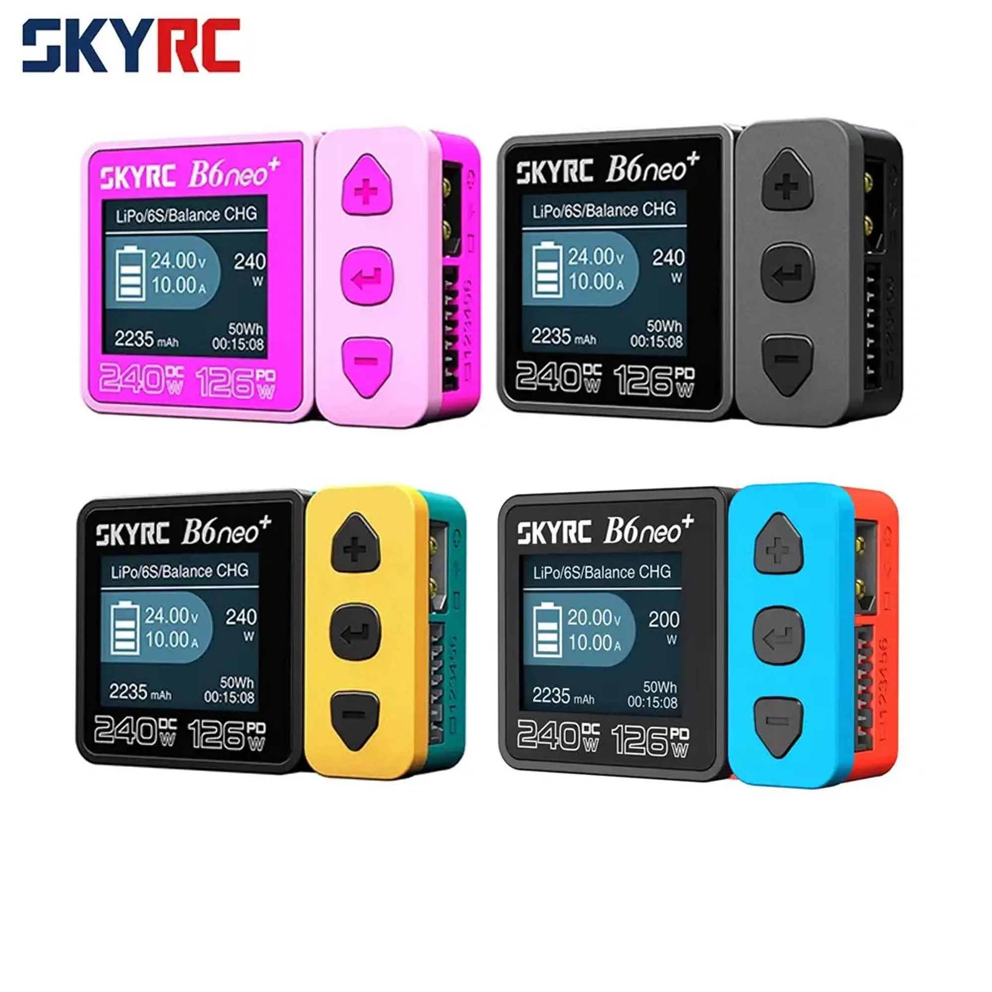 SKYRC B6neo+ Умное зарядное устройство высокой мощности DC240W PD126W LiPo Балансное зарядное устройство Разрядник RC Запчасти
SKYRC B6neo+ Умное зарядное устройство высокой мощности DC240W PD126W LiPo Балансное зарядное устройство Разрядник RC Запчасти