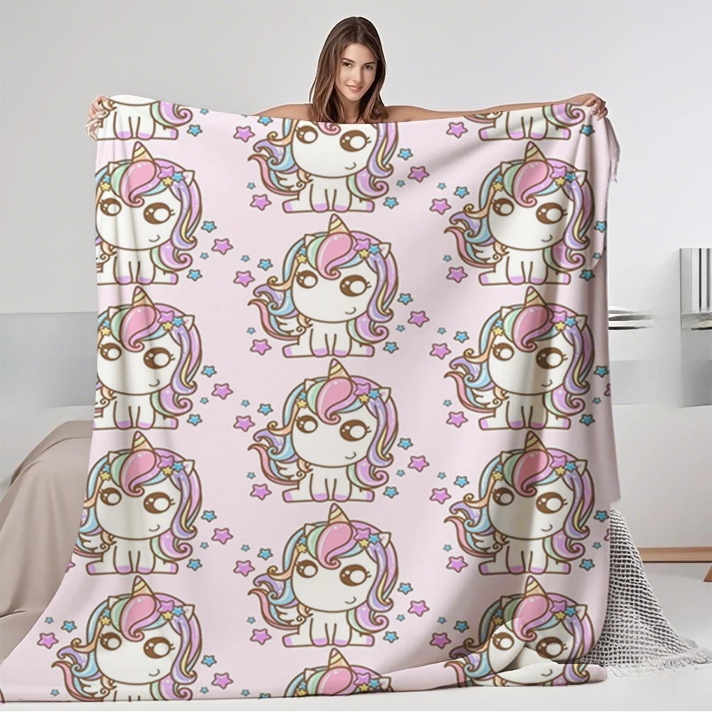 Scandinavian Design Flannel Bed Blanket Kawaii Unicorn Rainbow Twinkle Thermal Blanket Quilted Bed Runner Machine-washable
Scandinavian Design Flannel Bed Blanket Kawaii Unicorn Rainbow Twinkle Thermal Blanket Quilted Bed Runner Machine-washable