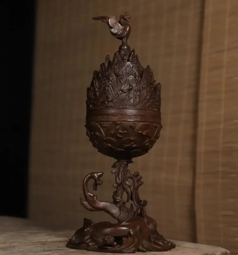 Archaize Seiko Brass Dragon Phoenix Boshan Incense Burner Crafts Statue
Archaize Seiko Brass Dragon Phoenix Boshan Incense Burner Crafts Statue