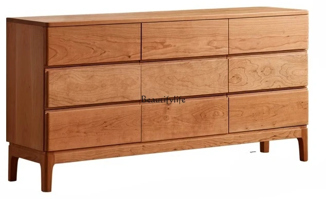 Nordic Japanese-style cherry wood solid wood nine-chest cabinet bedroom living room storage side cabinet
Nordic Japanese-style cherry wood solid wood nine-chest cabinet bedroom living room storage side cabinet