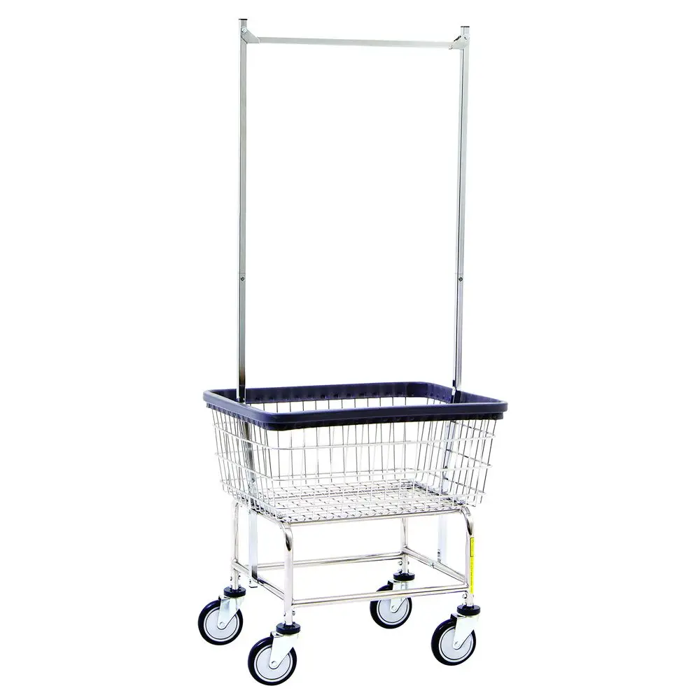 Wire 100E58KD Commercial Wire Laundry Cart with Double Pole Rack, 2.5 Bushel, Chrome
Wire 100E58KD Commercial Wire Laundry Cart with Double Pole Rack, 2.5 Bushel, Chrome