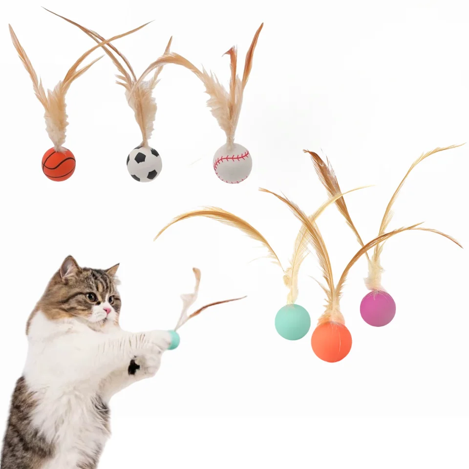 3/9pcs Cat Toy Mixed Funny Rubber Ball with Feather Interactive Kitten Cat Teaser Ball Toy Pet Supplies
3/9pcs Cat Toy Mixed Funny Rubber Ball with Feather Interactive Kitten Cat Teaser Ball Toy Pet Supplies