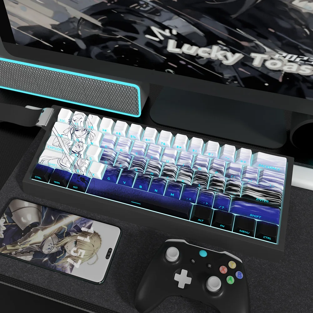 Blue Keycap Set 74 Keys PBT Keycaps Cherry Profile Custom Key Caps for Mechanical Gaming Keyboard Magnetic axis keyboard
Blue Keycap Set 74 Keys PBT Keycaps Cherry Profile Custom Key Caps for Mechanical Gaming Keyboard Magnetic axis keyboard