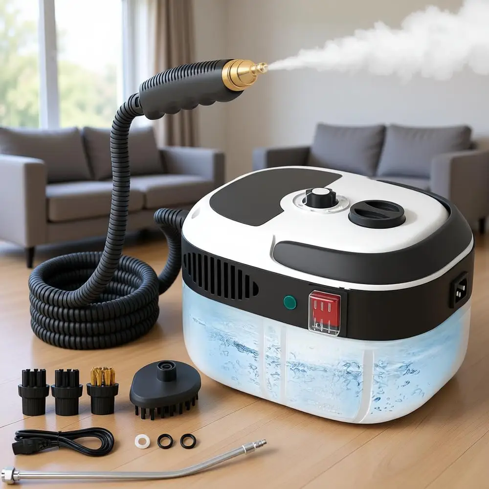 Портативный пароочиститель высокой температуры 2500 Вт для чистки диванов, автомобилей, полов и многого другого (белый)
Портативный пароочиститель высокой температуры 2500 Вт для чистки диванов, автомобилей, полов и многого другого (белый)