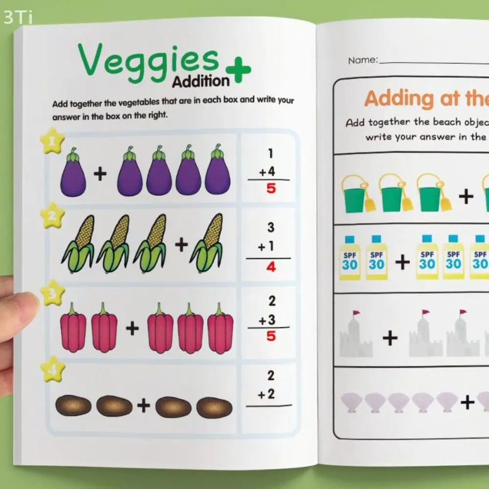 64-Page Arithmetic Question Book Fun Illustrations Numbers 1-10 Addition Exercises High-Quality Printing Subtraction Exercises
64-Page Arithmetic Question Book Fun Illustrations Numbers 1-10 Addition Exercises High-Quality Printing Subtraction Exercises