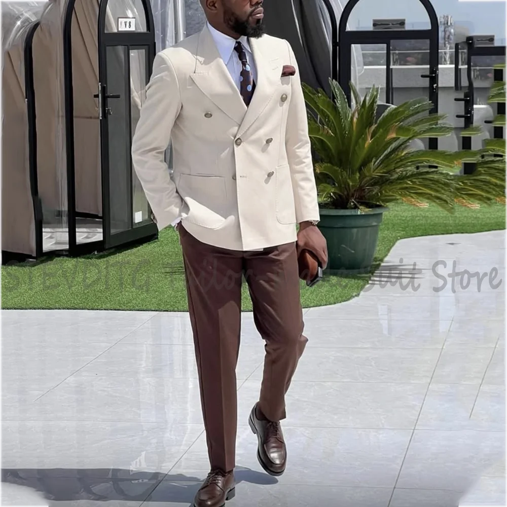 Classic Men's Suit High Quality Peak Lapel Slim Fit Jacket Pants Business Interview Wedding Party Elegant Outfit Blazer Set
Classic Men's Suit High Quality Peak Lapel Slim Fit Jacket Pants Business Interview Wedding Party Elegant Outfit Blazer Set