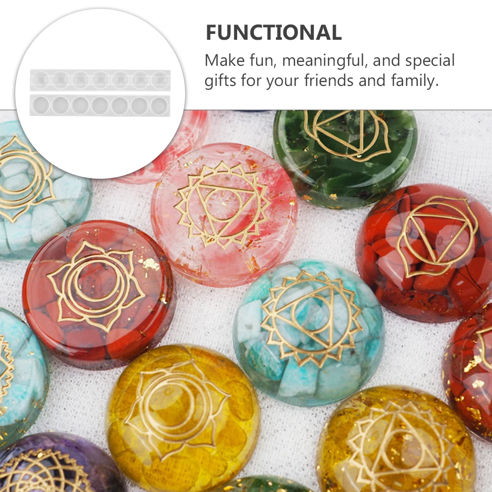 2pcs Epoxy Silicone Mold DIY Chakras Mould Reusable Resin Ornament Decorative Seven Semicircle Jewelry Accessories Handmade
2pcs Epoxy Silicone Mold DIY Chakras Mould Reusable Resin Ornament Decorative Seven Semicircle Jewelry Accessories Handmade