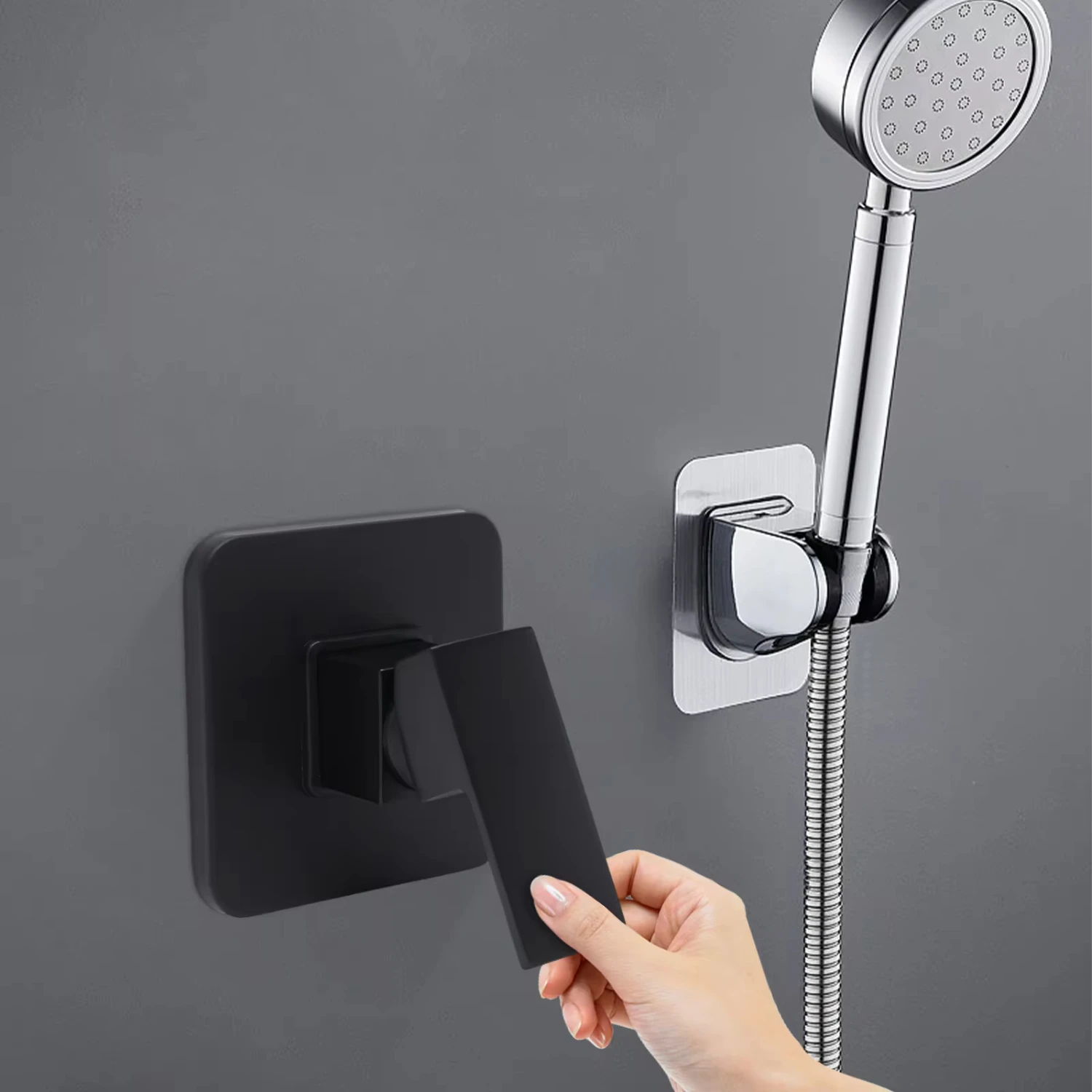 Shower Valves Wall Mount Shower Tap Control Valve Single Handle Brass Hot & Cold Mixer Faucet Bathroom Trim Kit Matte Black
Shower Valves Wall Mount Shower Tap Control Valve Single Handle Brass Hot & Cold Mixer Faucet Bathroom Trim Kit Matte Black