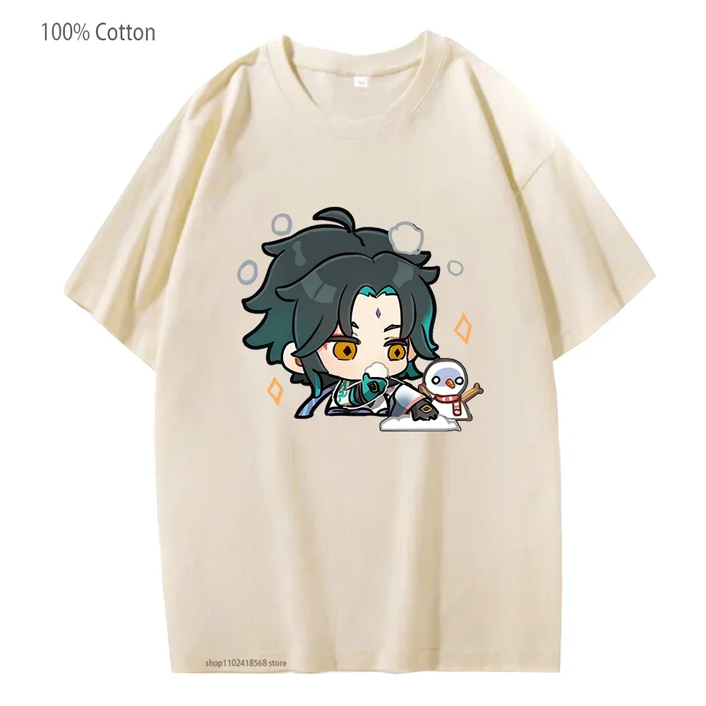 Xiao with Chibi Snowman Clothes Genshin Impact Streetwear Men/Women Game Cartoon Printed Tshirt Harajuku Shirt 100% Cotton Tees
Xiao with Chibi Snowman Clothes Genshin Impact Streetwear Men/Women Game Cartoon Printed Tshirt Harajuku Shirt 100% Cotton Tees