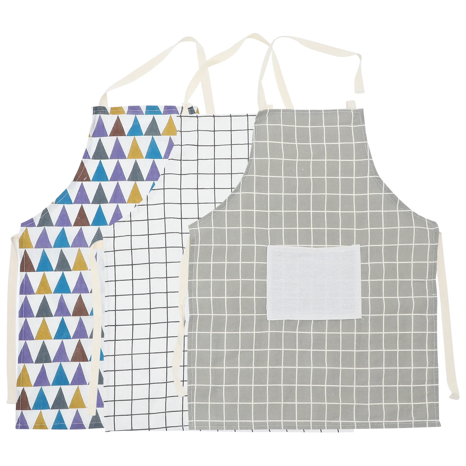 3pcs Waterproof Oil-Resistant Apron For Kitchen Thickened Wear-Resistant Polyester With Pockets Creative Print Halter Restaurant 
3pcs Waterproof Oil-Resistant Apron For Kitchen Thickened Wear-Resistant Polyester With Pockets Creative Print Halter Restaurant