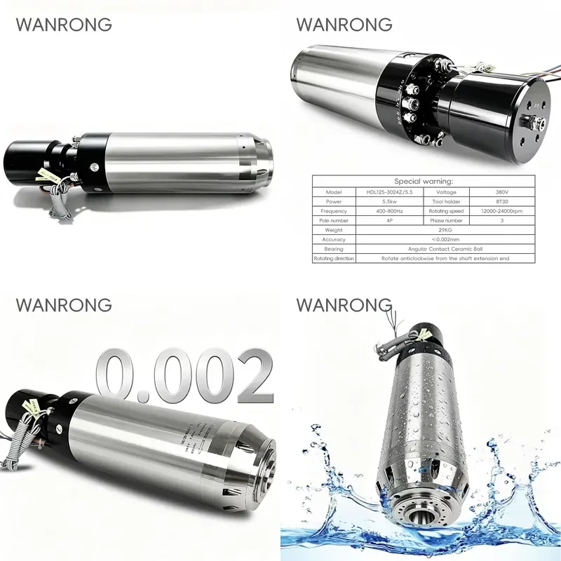 AP01 5.5KW 125MM ATC CNC Spindle for CNC Milling Machine High Precision 24000RPM Water Cooled BT30 Automatic Tool Change
AP01 5.5KW 125MM ATC CNC Spindle for CNC Milling Machine High Precision 24000RPM Water Cooled BT30 Automatic Tool Change