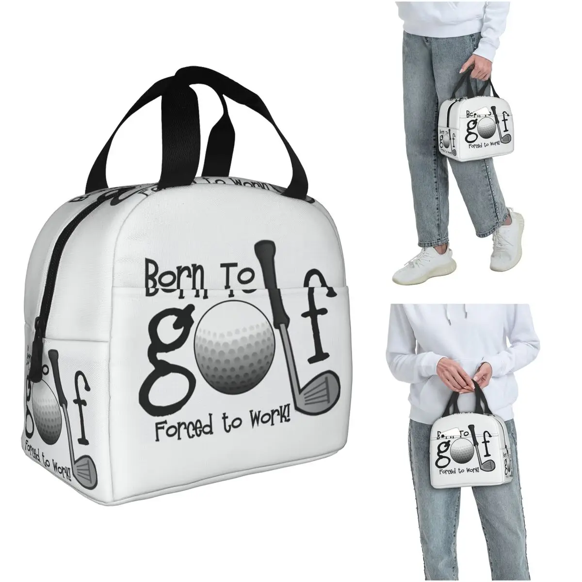 Изолированная сумка для обеда Born To Golf Forced To Work для детей, школьный холодильник, термосумка для еды, герметичная коробка для завтрака, контейнер
Изолированная сумка для обеда Born To Golf Forced To Work для детей, школьный холодильник, термосумка для еды, герметичная коробка для завтрака, контейнер