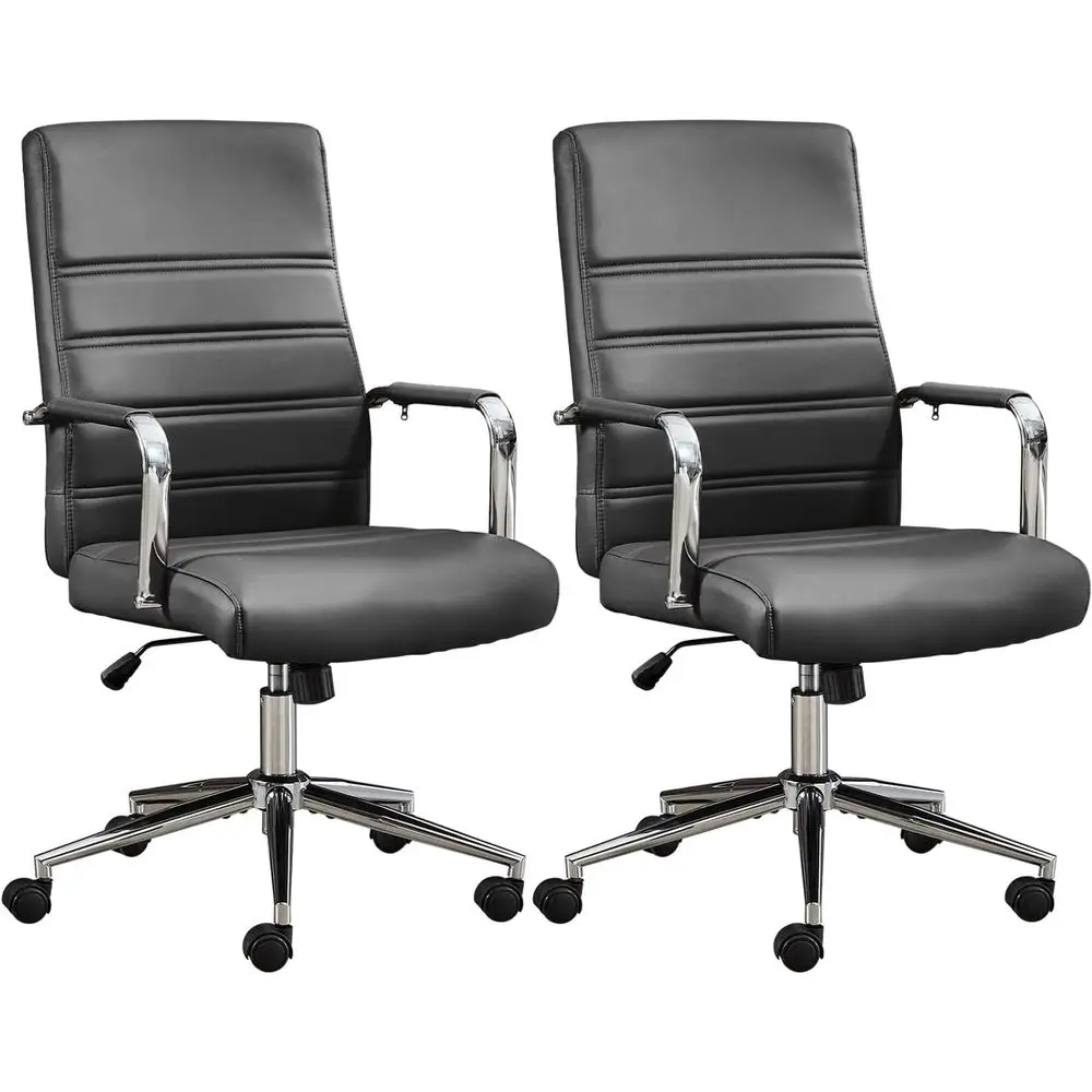 Ergonomic Leather Swivel Chair with Wheels for Conference Room and Executive Office, Adjustable Height
Ergonomic Leather Swivel Chair with Wheels for Conference Room and Executive Office, Adjustable Height