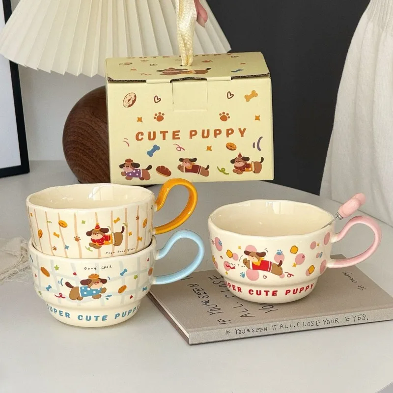 1Pc Dog Ceramic Mug,Exquisite Simple Bow Large Capacity Couple Cup,Suitable for Home Decoration, Home Drinking Water Drinkware
1Pc Dog Ceramic Mug,Exquisite Simple Bow Large Capacity Couple Cup,Suitable for Home Decoration, Home Drinking Water Drinkware