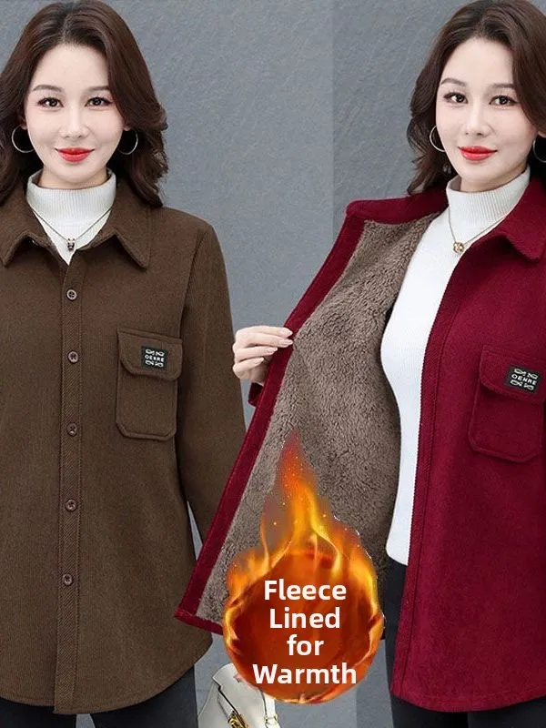 Thickened Corduroy Shirt Jacket Korean Style Fleece Lined Women's Autumn Winter New Fashion Versatile Warm Open Cardigan Soli...
Thickened Corduroy Shirt Jacket Korean Style Fleece Lined Women's Autumn Winter New Fashion Versatile Warm Open Cardigan Soli...
