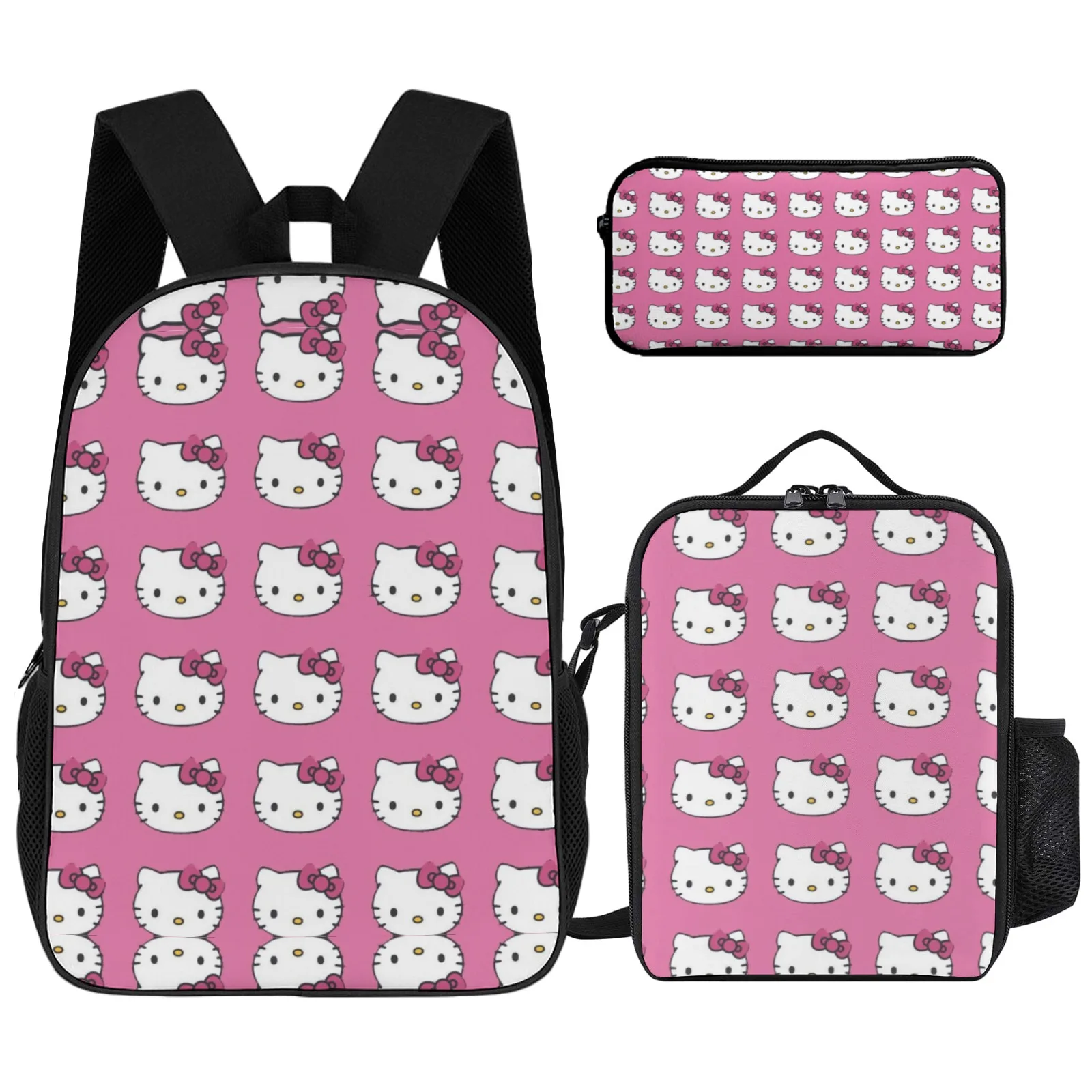 Школьные рюкзаки с принтом Hello Kitty Mochila для подростков, сумки для мальчиков, 17-дюймовый пенал, школьный рюкзак, сумка для обеда
Школьные рюкзаки с принтом Hello Kitty Mochila для подростков, сумки для мальчиков, 17-дюймовый пенал, школьный рюкзак, сумка для обеда