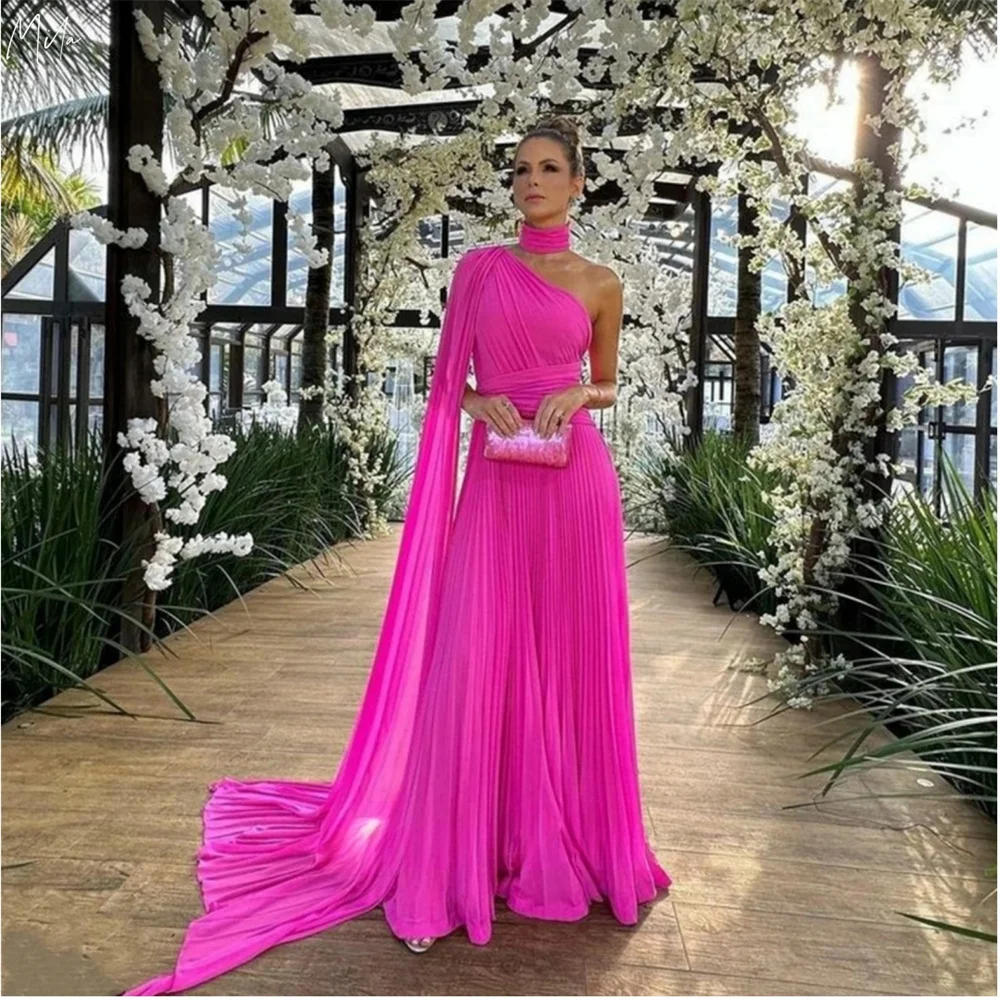 Mila Customized One Shoulder A-Line Party Dresses Pleated Empire Waist Prom Dresses Floor-Length Zip Chiffon Evening Dresses
Mila Customized One Shoulder A-Line Party Dresses Pleated Empire Waist Prom Dresses Floor-Length Zip Chiffon Evening Dresses