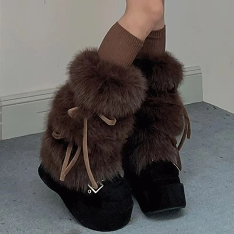 Гетры из искусственного кроличьего меха, зимние утолщенные плюшевые леггинсы с галстуком-бабочкой, плюшевые леггинсы, защитные леггинсы от холода, чехол для ботинок, носки в стиле панк Y2k 
Гетры из искусственного кроличьего меха, зимние утолщенные плюшевые леггинсы с галстуком-бабочкой, плюшевые леггинсы, защитные леггинсы от холода, чехол для ботинок, носки в стиле панк Y2k