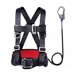 Three-Point Half Body Work Safety Belt Outdoor Rock Climbing Electrician Construction Wear-resistant Safety Harness Rope Set Three-Point Half Body Work Safety Belt Outdoor Rock Climbing Electrician Construction Wear-resistant Safety Harness Rope Set