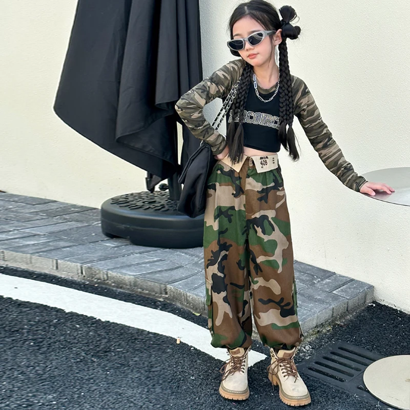 New Girls High Quality Spring and Autumn Fashion Casual Letter Camo T-shirt Top+Personalized Camo Goods Pocket Pants 2pcs Set 5T
New Girls High Quality Spring and Autumn Fashion Casual Letter Camo T-shirt Top+Personalized Camo Goods Pocket Pants 2pcs Set 5T