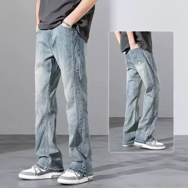 Spring and Autumn New Solid Color American Retro Straight Leg Stretch Jeans Men's Casual Loose Sports Large Size High-end Pants
Spring and Autumn New Solid Color American Retro Straight Leg Stretch Jeans Men's Casual Loose Sports Large Size High-end Pants