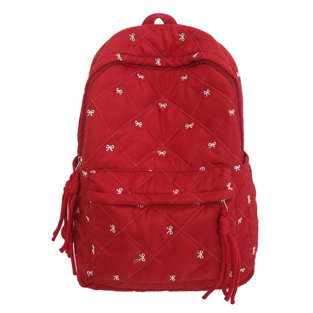 Рюкзак в стиле преппи с вышитым бантом, нейлоновый рюкзак с вышивкой, легкий, в корейском стиле, для студентов, школьный рюкзак, женский
Рюкзак в стиле преппи с вышитым бантом, нейлоновый рюкзак с вышивкой, легкий, в корейском стиле, для студентов, школьный рюкзак, женский